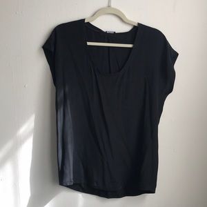 Club Monaco black silk top